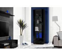 Komodee Vitrine Alessandria A1 Noir/Wotan 60x192x42 cm