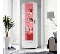 Komodee Vitrine Alessandria A2 Blanc/Blanc 60x192x42 cm