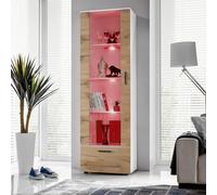 Komodee Vitrine Alessandria A2 Blanc/Wotan 60x192x42 cm