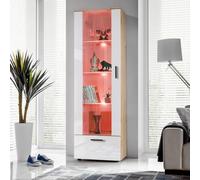 Komodee Vitrine Alessandria A2 Blanc/Wotan 60x192x42 cm