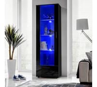 Komodee Vitrine Alessandria A2 Noir/Blanc 60x192x42 cm
