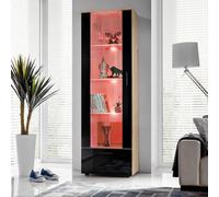 Komodee Vitrine Alessandria Wotan/Blanc 60x192x42 cm