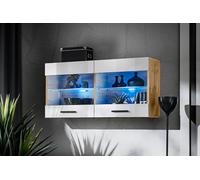 Komodee Vitrine Savona A1 Noir/Blanc 100x50x30 cm