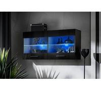 Komodee Vitrine Savona A2 Blanc/Noir 100x50x30 cm