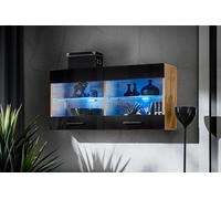 Komodee Vitrine Savona A2 Blanc/Wotan 100x50x30 cm