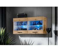 Komodee Vitrine Savona A2 Noir/Blanc 100x50x30 cm