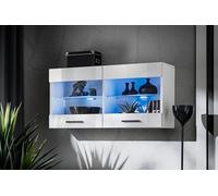 Komodee Vitrine Savona Blanc/Blanc 100x50x30 cm