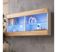 Komodee Vitrine Suspendue Tivoli A1 Blanc/Blanc 100x50x29 cm