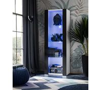 Komodee Vitrine Tivoli A1 Blanc/Noir 55x159x35 cm