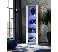 Komodee Vitrine Tivoli A1 Wotan/Blanc 55x159x35 cm