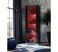 Vitrine Armoire Komodee TIVOLI - LED RVB - Noir - 55 x 159 x 35 cm