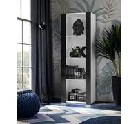 Komodee Vitrine Tivoli Blanc/Noir 55x159x35 cm