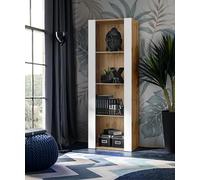 Komodee Vitrine Tivoli Wotan/Blanc 55x159x35 cm