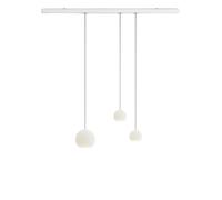 Komot Kos Trio SL Rail 150 cm, blanc mat, câble textile noir