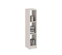 Komto Bibliothèque Cachemire - Etagere Rangement Chambre 20 cm Largeur, Bookcase avec 3 Niches, Étagère Colonne Étroite | LAKO 96,9 x 20 x 24 cm