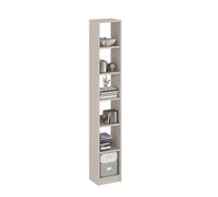 Komto Bibliothèque Cachemire - Etagere Rangement Chambre 30 cm Largeur, Bookcase avec 6 Niches, Étagère Colonne Étroite | LAKO 185,2 x 30 x 24