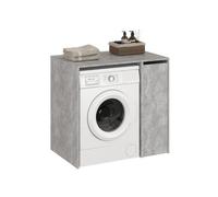 KOMTO Meuble Machine à Laver avec Rangement, Meuble Buanderie | Meuble Dessus Machine à Laver Béton, Plan de Travail, 95 × 62,4 × 89,4 cm