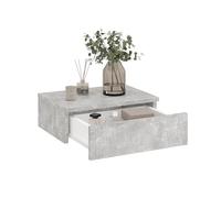Komto Table de Chevet Suspendue Béton - Table de Nuit Murale avec Tiroir, Idéal Chambre | Monaco 46 x 30 x 15 cm