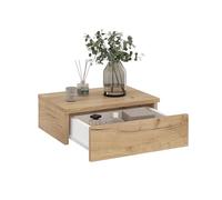 Komto Table de Chevet Suspendue Chêne Miel - Table de Nuit Murale avec Tiroir, Idéal Chambre | Monaco 46 x 30 x 15 cm