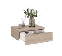 Komto Table de Chevet Suspendue Chêne Sonoma - Table de Nuit Murale avec Tiroir, Idéal Chambre | Monaco 46 x 30 x 15 cm