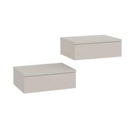 Komto Table de Chevet Suspendue Lot de 2 Cachemire - Table de Nuit Murale avec Tiroir, Idéal Chambre | Monaco 46 x 30 x 15 cm