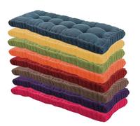Kongdson Coussin de banc touffeté de 10 cm d'épaisseur - Pour meubles de jardin, terrasse, fenêtre, causeuse, intérieur et extérieur (80 x 40 cm, jaune)