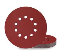 KONGMING 10 Pièces Disques de Ponçage 225mm Grain 400 Disque Abrasif 225mm 10 Trous pour Girafe Ponceuse