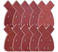 KONGMING 100 Pièces Papier Abrasif pour Ponceuse Grain 40-600 Papier Ponceuse Triangulaire 4 Trous 140 x 90mm pour Ponceuses de Détail mit 2 Tips