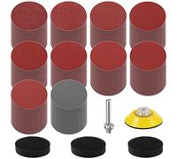 KONGMING 300 Pièces Disques Abrasifs 50mm Grain 80-3000 Hook and Loop | 2 Pouces Disque de Poncage Alumine Papier a Poncer Perceuse Bois Métaux Automobile Polissage Dérouillage