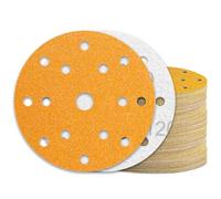 KONGMING 60 Pièces Disque Abrasif 150mm Grain 120 15 Trous | Alumine Disque a Poncer pour Ponceuse Excentrique Bois Métaux Automobile Polissage Dérouillage