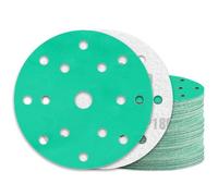 KONGMING 60 Pièces Disque Abrasif 150mm Grain 180 15 Trous | Alumine Disque a Poncer pour Ponceuse Excentrique Bois Métaux Automobile Polissage Dérouillage