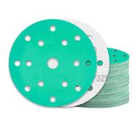 KONGMING 60 Pièces Disque Abrasif 150mm Grain 320 15 Trous | Alumine Disque a Poncer pour Ponceuse Excentrique Bois Métaux Automobile Polissage Dérouillage
