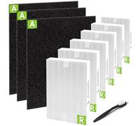 KONIGEEHRE Lot de 9 filtres HEPA de rechange HPA 300 pour Honeywell HPA300, HPA304, HPA8350 - 6 filtres HEPA + 3 préfiltres