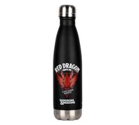 Konix Dungeons & Dragons Bouteille isotherme - Acier inoxydable - 500 ml - Motif dragon rouge - Noir