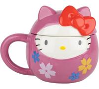 Konix Tasse Hello Kitty 3D – Céramique 320 ml – Motif Daruma – Rose