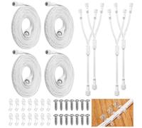 Konohan Lot de 4 câbles d'extension permanents pour éclairage extérieur | Compatible avec Govee H705A/H705B/ H705C/ H706A/ H706B/ H706C/ H705D/ H705E/ H705F/ H703A/H703B/H805A/H805B/H805C
