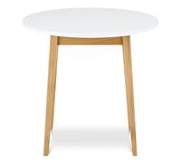 Konsimo Table à manger ronde Frisk - Blanc