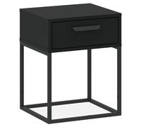 Konsimo Table de chevet métal - Noir