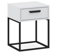 Konsimo Table de chevet Rectus - Blanc