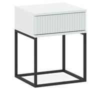 Konsimo Table de chevet Rectus - Blanc
