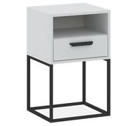 Konsimo Table de chevet Rectus - Blanc