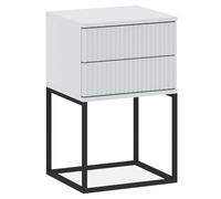 Konsimo Table de chevet scandinave - Blanc