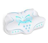 Konsoefuly Oreiller Ergonomique Cervical - Mousse à mémoire de forme - 4 hauteurs - 60x40 cm - Blanc - OEKO-TEX blanc