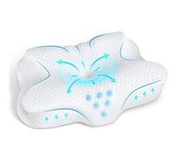 Konsoefuly Oreiller Ergonomique Cervical - Mousse à mémoire de forme - 4 hauteurs - 60x40 cm - Blanc - OEKO-TEX blanc