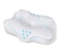 Konsoefuly Oreiller Ergonomique Cervical - Mousse à mémoire de forme - 4 hauteurs - 60x40 cm - Blanc - OEKO-TEX blanc