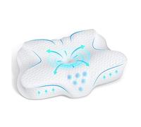 Konsoefuly Oreiller Ergonomique Cervical - Mousse à mémoire de forme - 4 hauteurs - 60x40 cm - Blanc - OEKO-TEX