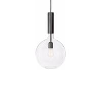 Konsthantverk Pendule Rosdala verre transparent. fer noir oxydé. petit