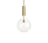 Konsthantverk Pendule Rosdala verre transparent. laiton brossé. petit
