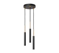 Konsthantverk Suspension Stav 3 coupelle de plafond ronde Noir/laiton brut