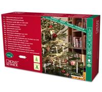 Konstsmide 1169-000 Slim Line Guirlande de Sapin + 10 Grosses Ampoules + Interrupteur + 10 LED Blanc Chaud 4,5 V